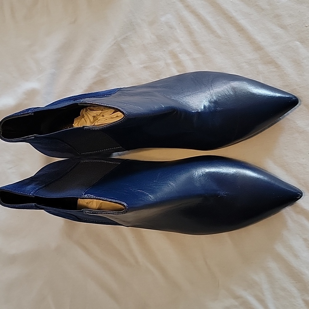 Women's STELE Leather size 42 boots, new with a box, blue color. - Picture 8 of 10